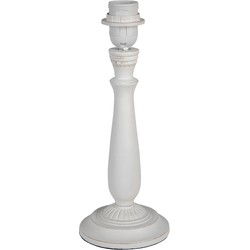 Clayre & Eef Lampenvoet   Ø 12x32 cm  Wit Hout Lampvoet
