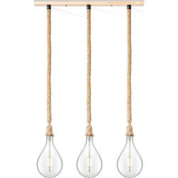 Home sweet home touw hanglamp Leonardo 3L Pear - helder