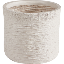 Beliani SAMOS - Plantenbak voor buiten-Beige-Klei-vezelmengsel