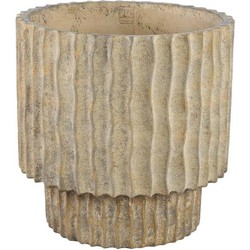 PTMD Bloempot Mitty - 40x40x40 cm - Cement - Bruin