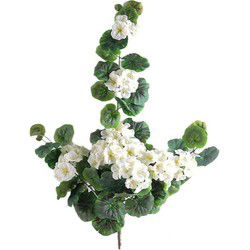 Kunstbloem geranium 70 cm, wit
