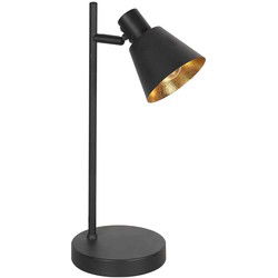 Mexlite - tafellamp - Oeroe - zwart - metaal - bureaulamp - E14 - 4116ZW