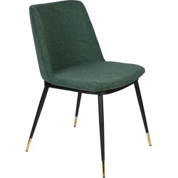 Housecraft Living Lionel Eetkamerstoelen Dondergroen - Set van 2