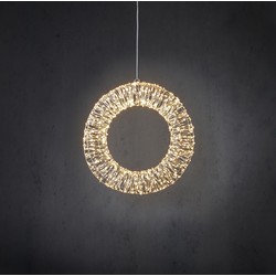 Luca Lighting Lichtkrans met Warm Witte LED Verlichting - Ø45 cm - Zilver