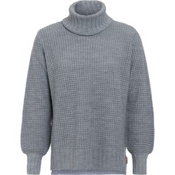 Knit Factory Robin Gebreide Dames Coltrui - Turtleneck - Licht Grijs - 36/38