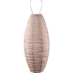 Lumiz Solar Buitenlampion - Bazaar Long Oval - 20 cm - Roze