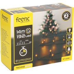 Feeric lights kerstverlichting - warm wit - 14 m - 192 leds - batterij - Kerstverlichting kerstboom