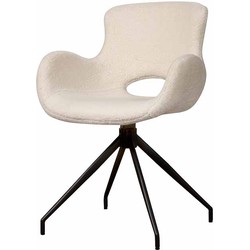Tower living Campo swivel armchair - fabric Teddy MJ8-1 White