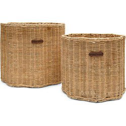 Riviera Maison Rustic Rattan Blossom Basket Set Of 2 pieces