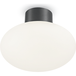 Ideal Lux Clio - Moderne Grijze Plafondlamp - Stijlvol Design - E27 Fitting