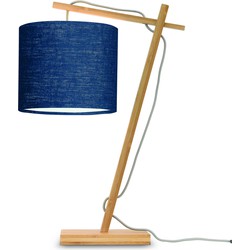 Tafellamp Andes - Bamboe/Blauw - 30x18x46cm