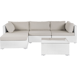 SANO II - Loungeset - Zandbeige - Rechtszijdig - Kunstrotan