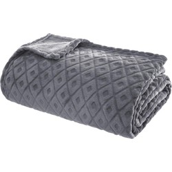 Flanellen fleece plaid Cubic - Grijs - XL 180 x 230 cm