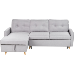 Beliani FLAKK - Hoekbank-Grijs-Polyester