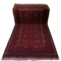 Vintage handgeknoopt wollen vloerkleed Persia 200x100cm