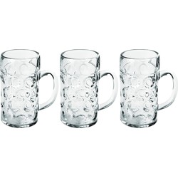 12x Bierfeest glazen/pullen 0,5 liter/halve liter van onbreekbaar kunststof - Bierglazen