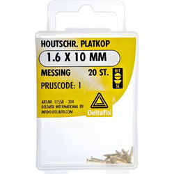 Houtschr. pk 2.5x12mm mess 22st