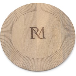 Riviera Maison Placemat hout en rond met strepen details - RM Isola Tafeldecoratie eetkamer, keuken 