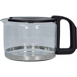 Koffiepot - 1,4 liter - zwarte deksel - handvat - 1,4L - glas - Koffiepotten