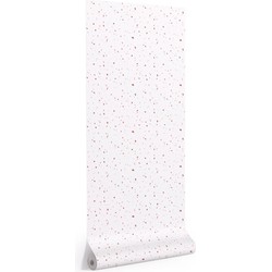 Kave Home - Nerta behang wit met Terracotta en roze terrazzo 10 x 0,53 m FSC MIX Credit