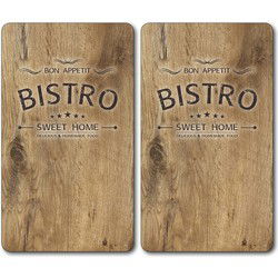 Set 2 stuks Afdekplaten Inductie Fornuis Bistro - Inductiebeschermer 52x30 cm