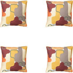 Madison -  Sierkussen Grafi bordo - Ca. 50x50 cm - Set van 4