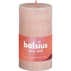 Rustiek Shine stompkaars 100/50 Misty Pink - Bolsius