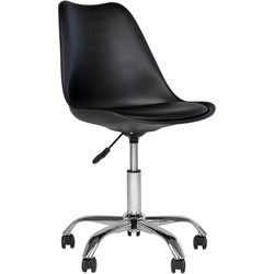 Stavanger Office Chair - Office chair in black with chrome legs
