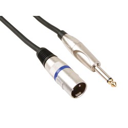 Xlr-kabel xlr mannelijk naar jack 6.35 mm mono 3 m