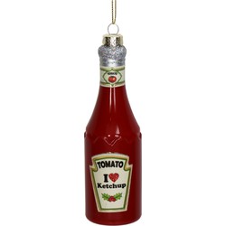 Ornament Ketchup Glas Rood 14cm