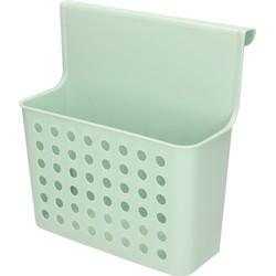 Badkamer/keuken hang opbergmandjes/organizers mintgroen 26 x 24 cm - Opbergmanden