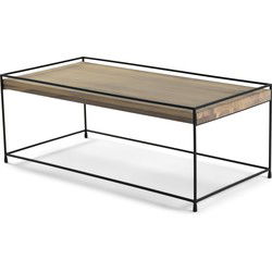 torna THIN WOOD 120 Salontafel - Zwart / Eiken bianco