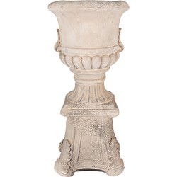 Clayre & Eef Bloempot  33x33x69 cm Beige Keramisch materiaal Plantenhouder