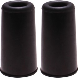 Deltafix Deurbuffer - 2x - deurstopper - zwart - rubber - 75 x 40 mm - Deurstoppers