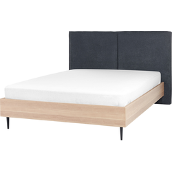 Beliani IZERNORE - Tweepersoonsbed-Grijs-Polyester