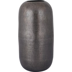 PTMD Yourne Black rustic aluminum pot bulb round L