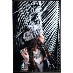 PTMD Melani Wandpaneel - 80 x 3 x 120 cm - Glas - Zwart