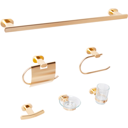 Beliani TOCOPILLA - Badkamer hardware set-Goud-Aluminium