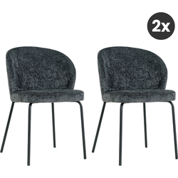 2x Eetkamerstoel Lio - Antraciet