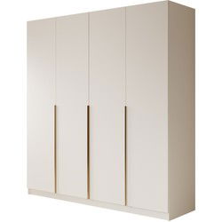 Meubella - Kledingkast Sabre 2 - Wit - 200 cm