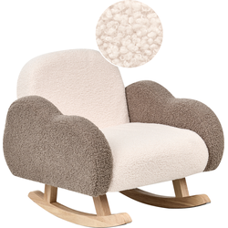 Beliani SKARE - Schommelstoel-Beige-Bouclé