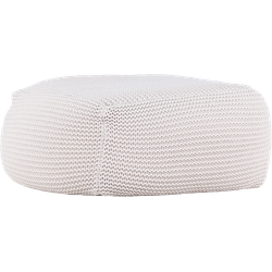 Lianne gevlochten ronde poef crème - Ø 60 cm
