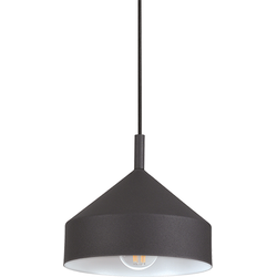 Landelijke Hanglamp Yurta - Zwart - Binnenverlichting - 1 Lichtpunt - Ideaal voor Slaapkamer, Keuken en Woonkamer - 210 cm - 60W
