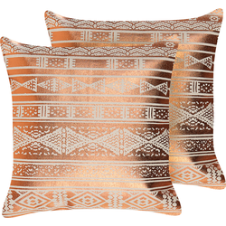 OUJDA  - Sierkussen set van 2 - Koper - 50 x 50 cm - Katoen