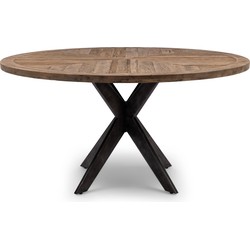 Riviera Maison Falcon Crest Dining Table, dia 150 cm