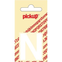 Plakletter Helvetica 40 mm Sticker witte letter n - Pickup
