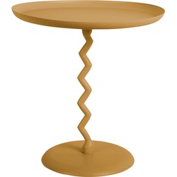 Bijzettafel Zig Zag - Okergeel - Ø40cm