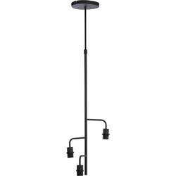 Light&living Hanglamp 3L Ø48x25 cm EDISA mat zwart