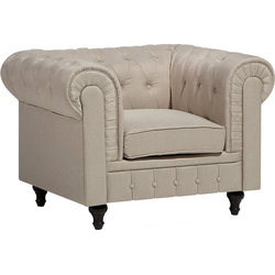 Beliani CHESTERFIELD - Fauteuil-Beige-Polyester