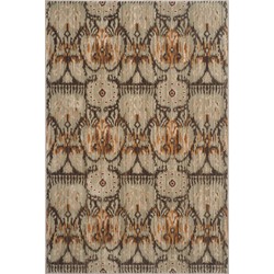 Safavieh Contemporary Indoor Woven Area Rug, Infinity Collection, INF553, in Green & Brown, 155 X 229 cm